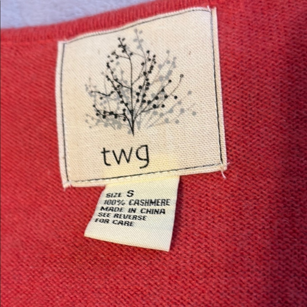 TWG 100% Cashmere Coral Cape Layered Sweater Top S Luxury Quiet Luxury - Picture 4 of 9
